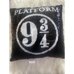 Harry Potter Black Sequins Reversible Home Decor Pillow Used